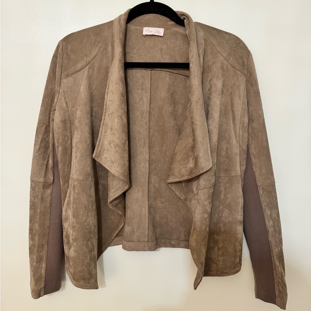 Sounds of Laughter Taupe Suede Jacket - XS